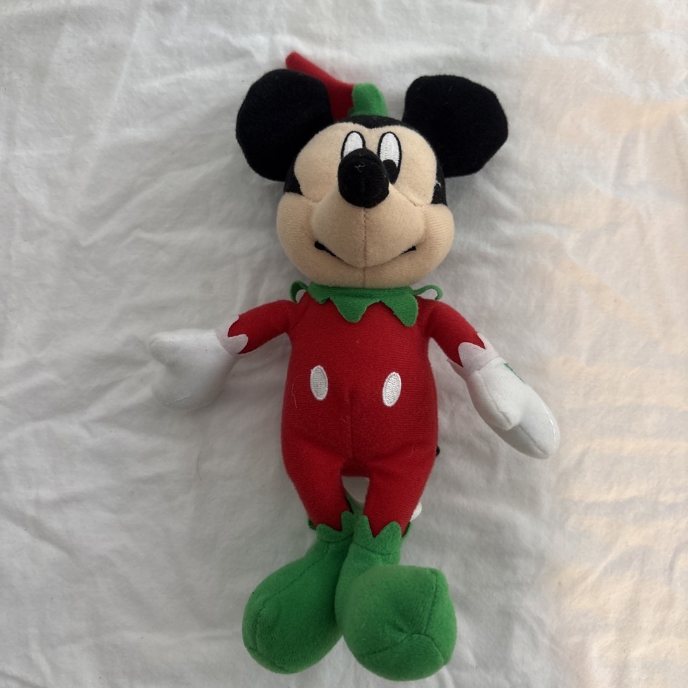 Disney Mickey Mouse 8" Christmas Holiday Elf Plush Stuffed Animal 2020